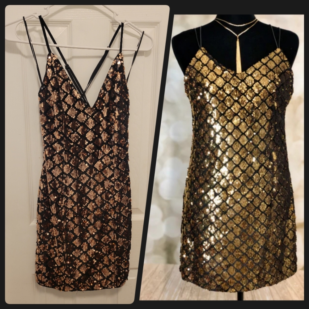 Mini Sequin Party Dress.